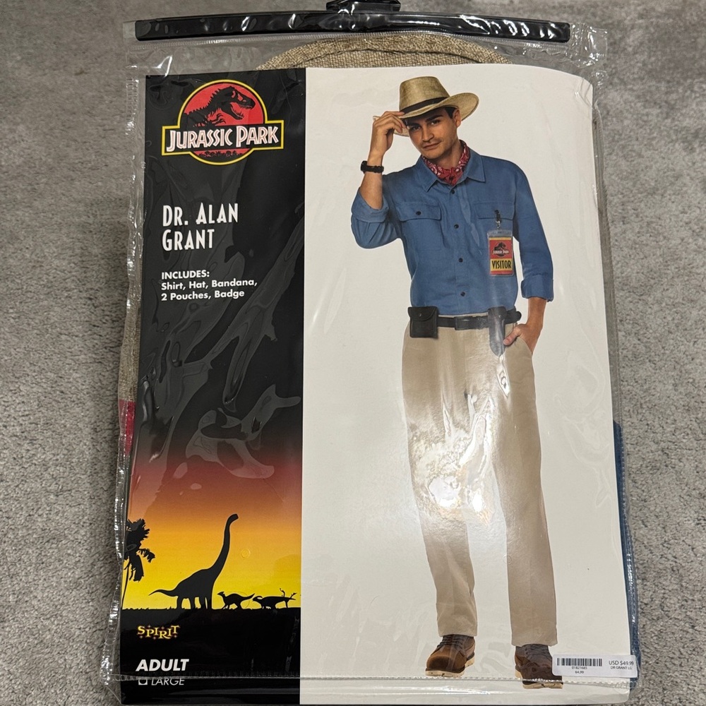 Spirit Halloween Jurassic Park Adult Dr. Grant Costume